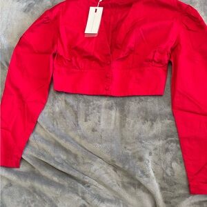 Endless Rose Vibrant Red Crop Top
